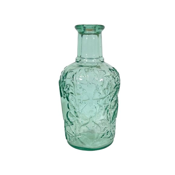 Collectible Vintage Aqua / Light Sage Green Embossed MAPLE LEAVES - Picture 4 of 7